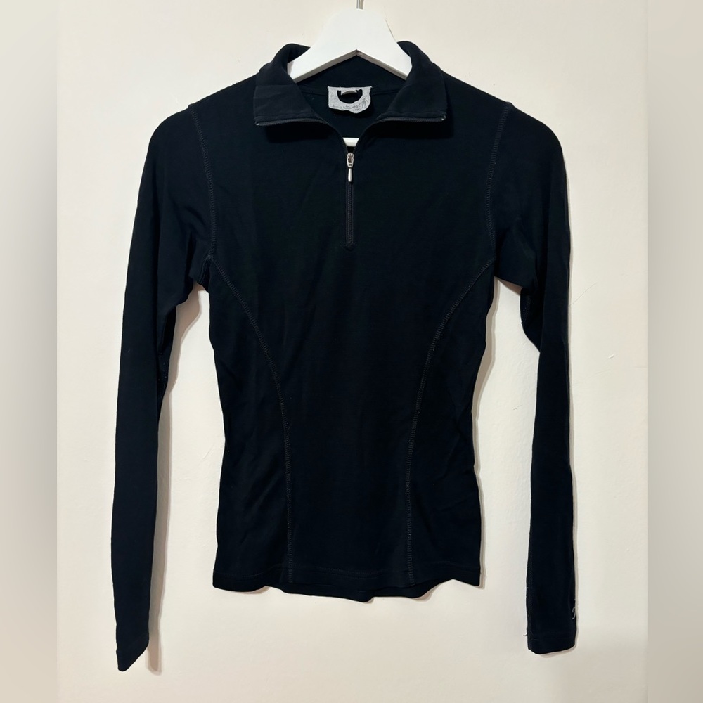 Smartwool 1/4 Zip Black merino base layer